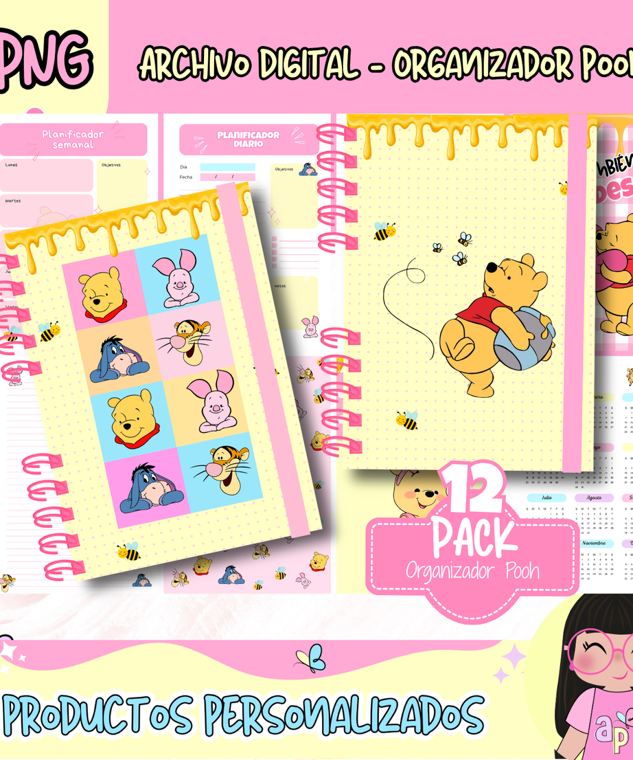 Diseño de Agenda Organizador Winnie Pooh